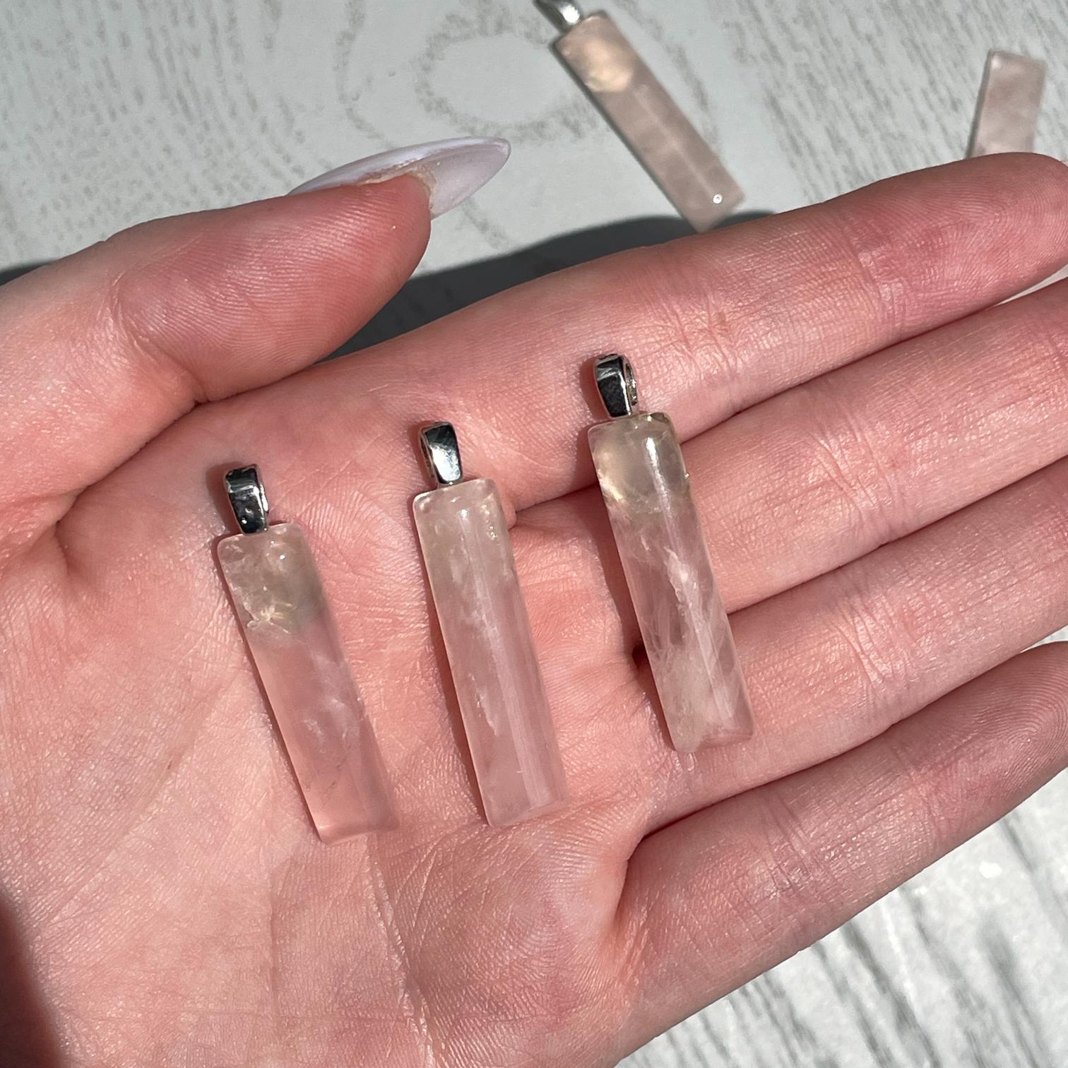 Rose Quartz Straight Pendant Rose Quartz Straight Pendant